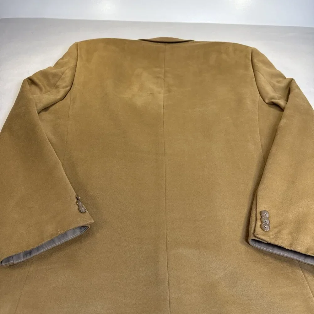 Bert Pulitzer Men Supra Suede Blazer Sport Jacket‎ Size 46L Brown